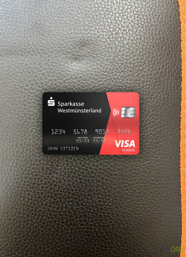 Allemagne Sparkasse westmunsterland banque visa carte classique photolook ,
